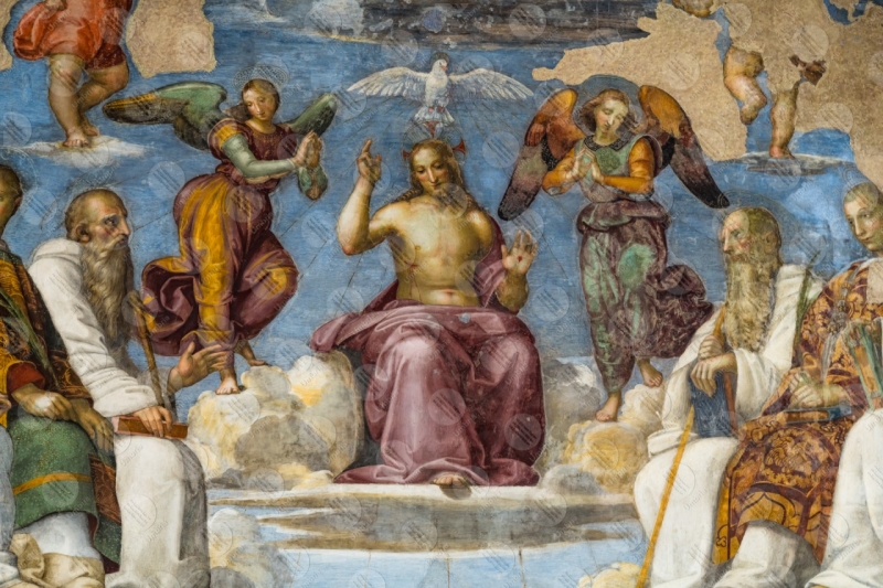 Cappella di San Severo Chiesa di San Severo Raffaello Perugino affresco arte dettagli particolari  Perugia