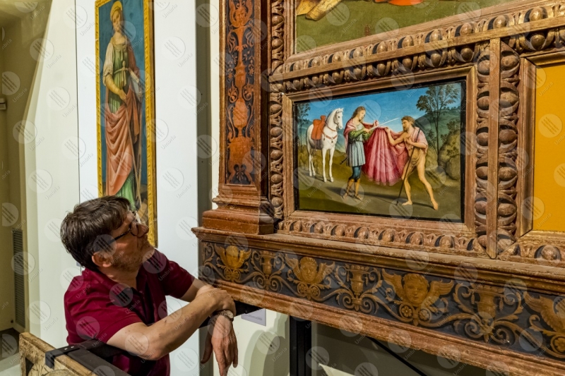 Museo San Francesco pinacoteca Incoronazione della Vergine Giovanni di Pietro lo Spagna affreschi arte uomo  Trevi
