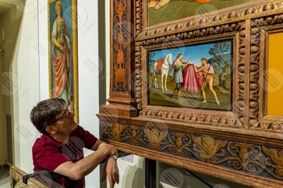 trevi Museo San Francesco pinacoteca Incoronazione della Vergine Giovanni di Pietro lo Spagna affreschi arte uomo