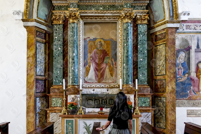 Convento di San Fortunato Benozzo Gozzoli altare dipinti arte donna ragazza  Montefalco