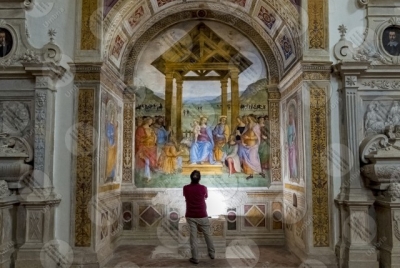 trevi Chiesa Monumentale della Madonna della lacrima Pietro Vannucci Perugino affresco arte uomo